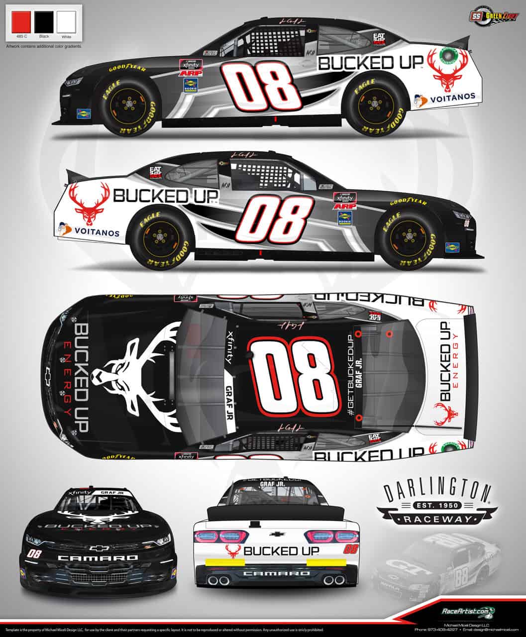 Read more about the article Joe Graf Jr. and SS GreenLight Racing to throwback to Elliott Sadler at Darlington