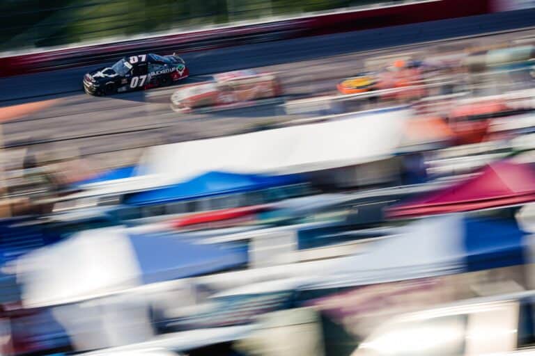 Joe Graf Jr. races his No. 07 Bucked Up Energy Chevrolet Camaro at Darlington Raceway in the 2021 Sport Clips / VFW Help A Hero 200.